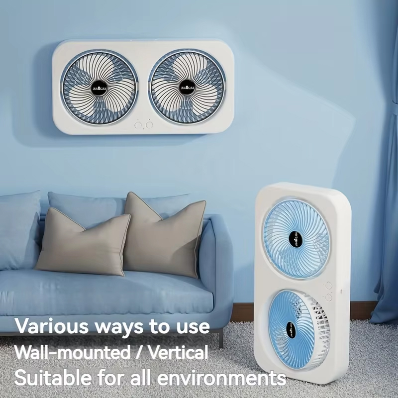 Mini Wind Turbine Vertical - Ventilatore da tavolo portatile a doppia